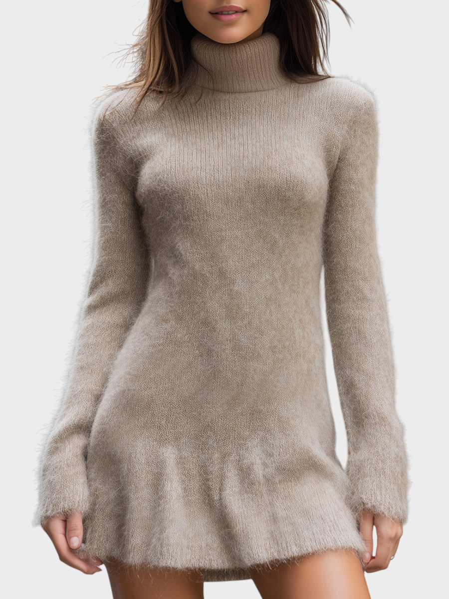 Adeline | Fantastique mini-robe en tricot avec des tongs