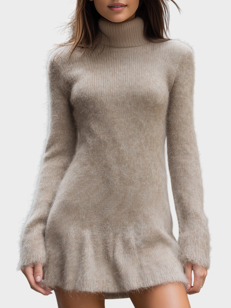Adeline | Fantastique mini-robe en tricot avec des tongs