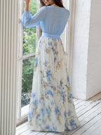 EUGENIA | Robe longue élégante à motif floral