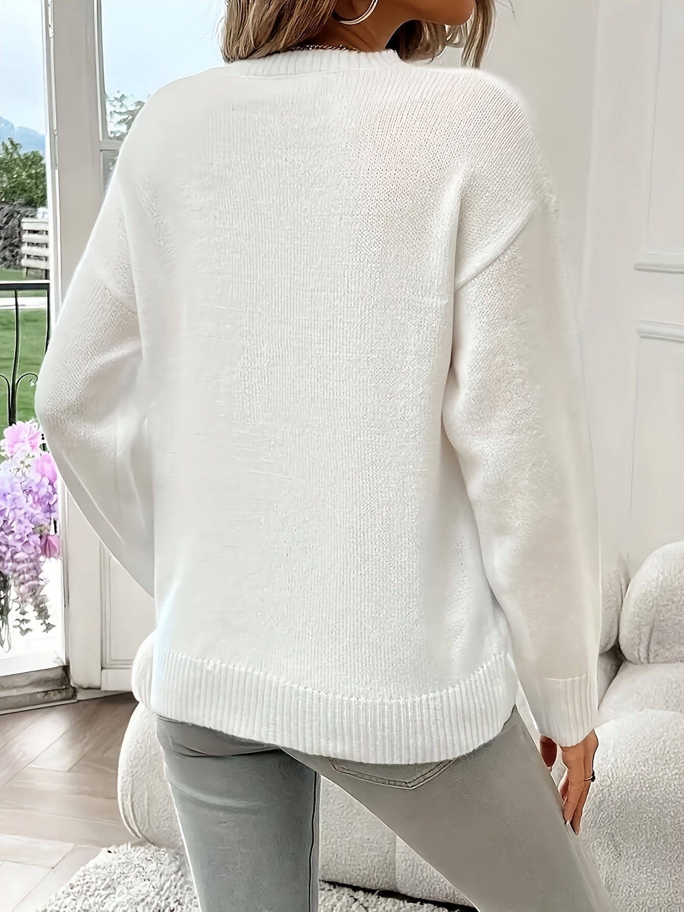 Madelyn - Pull élégant à cœur géométrique