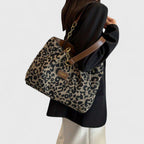 Olivia - Leopard Print Canvas Tote