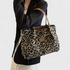 Olivia - Leopard Print Canvas Tote