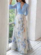 EUGENIA | Robe longue élégante à motif floral