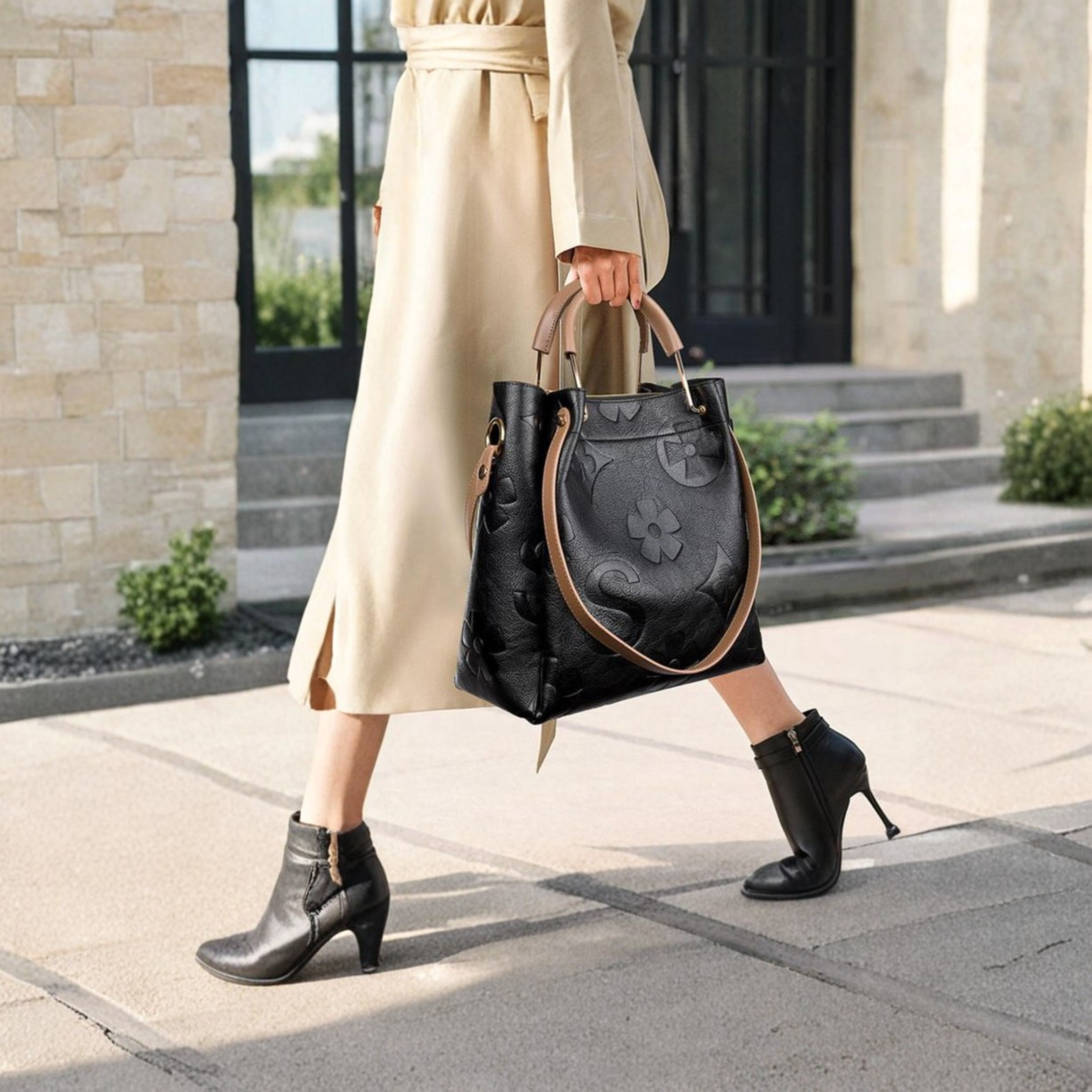 SAYALA™ - Sac à main et sac bandoulière élégants en relief floral