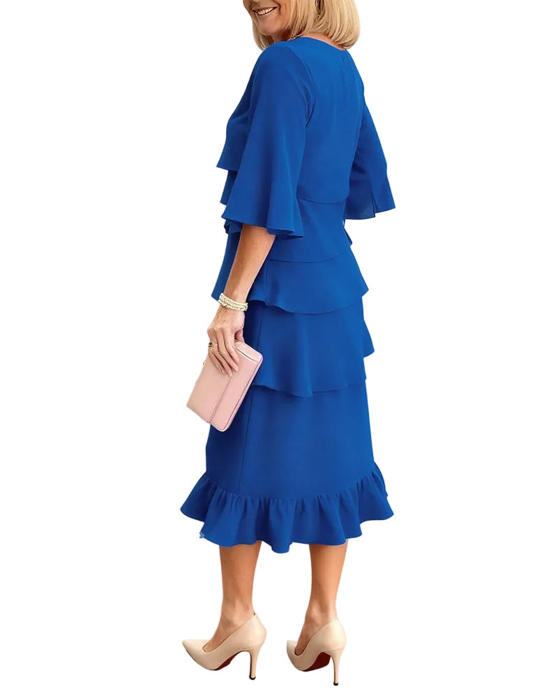 Sclarlett - Robe d'été chic en dentelle à volants