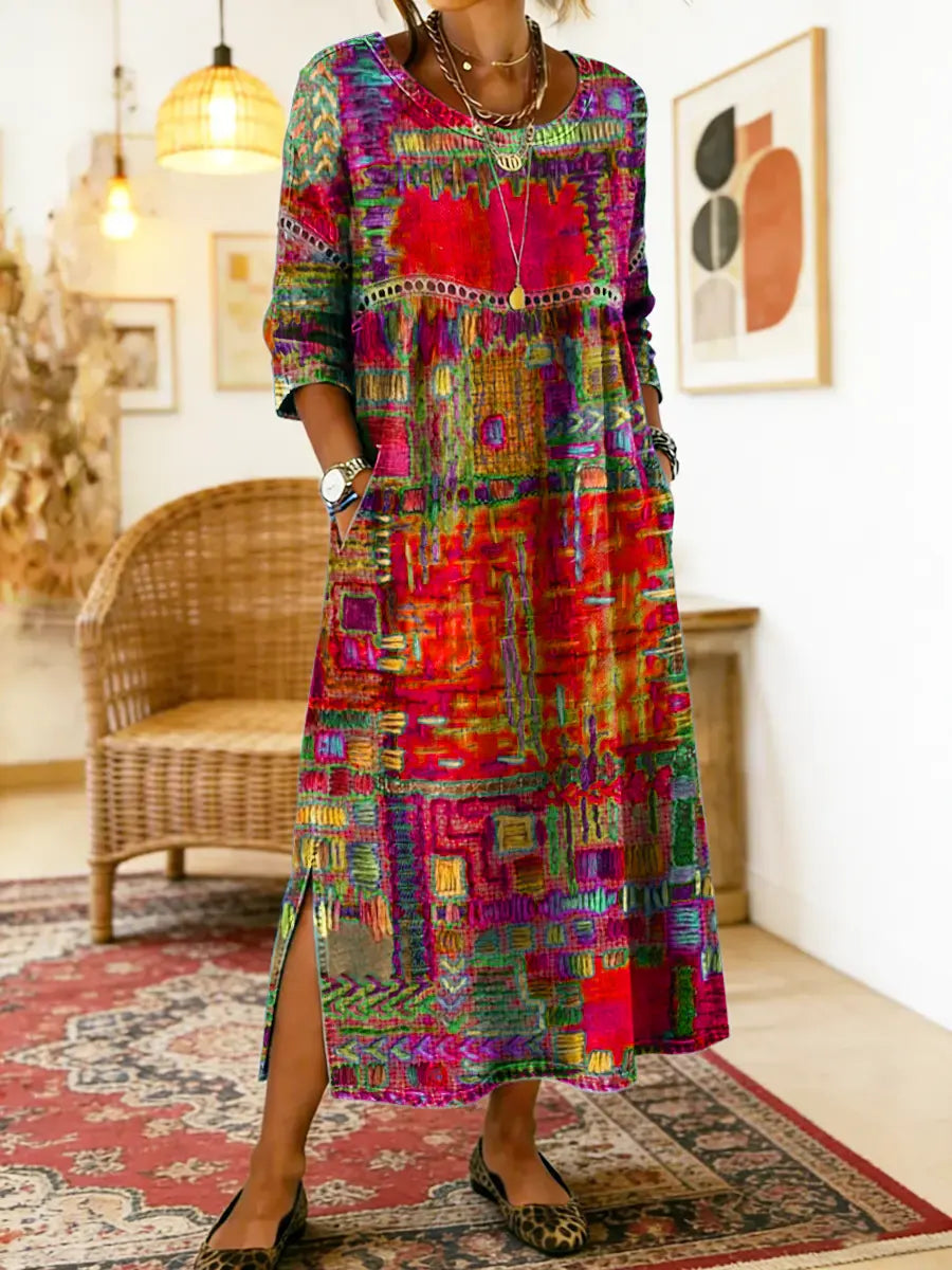 Joyce | Robe patchwork ethnique