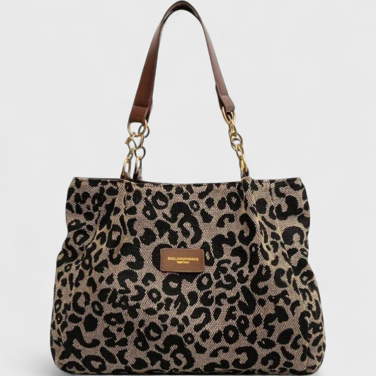 Olivia - Leopard Print Canvas Tote