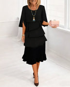 Charlotte™ | Robe midi élégante à manches fendues