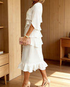 Charlotte™ | Robe midi élégante à manches fendues