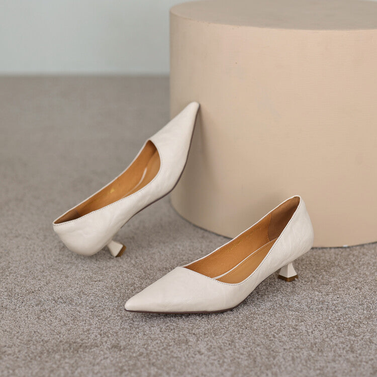 Verrine Leather Low Pumps