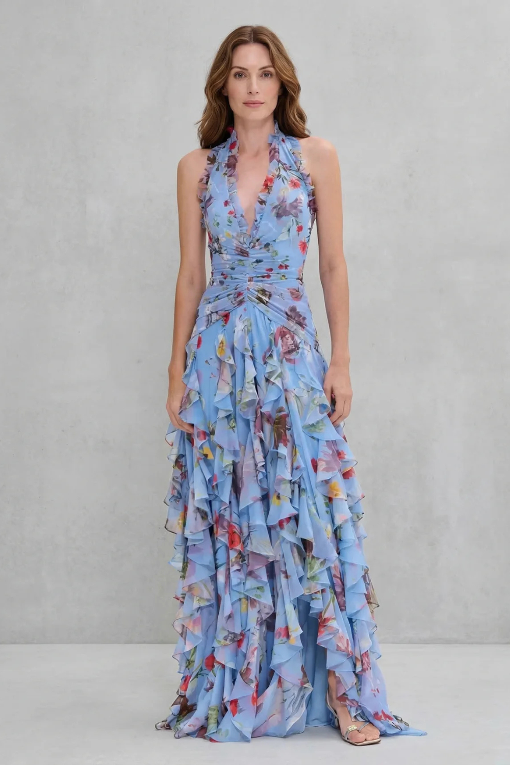 Belladina | Robe longue à col licou
