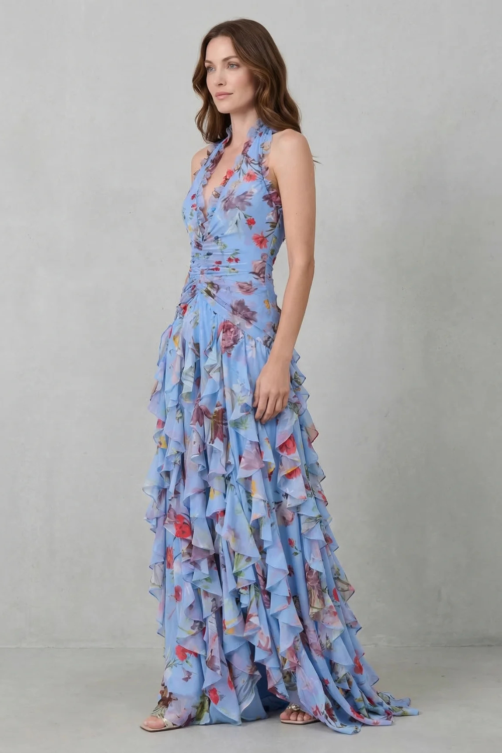 Belladina | Robe longue à col licou