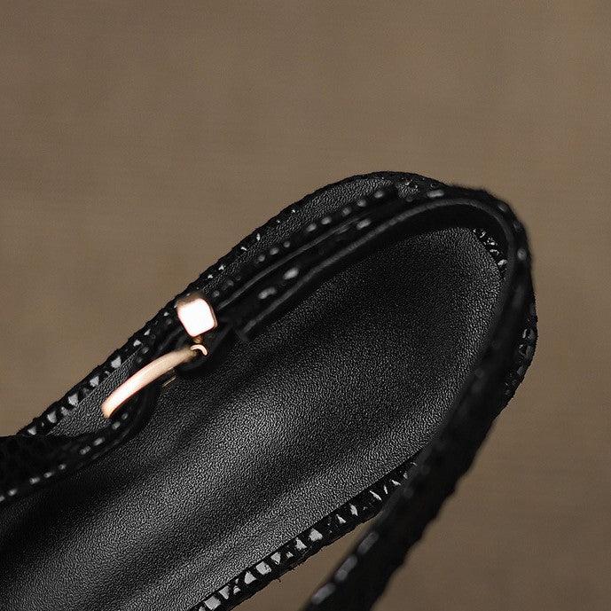 Céliane Pointed Leather Slingback Heels