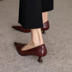 Verrine Leather Low Pumps
