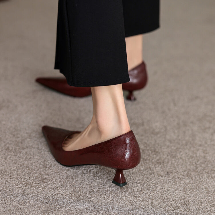 Verrine Leather Low Pumps