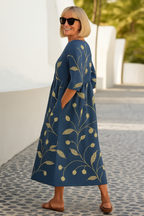Eliza | Robe Midi Décontractée - Élégance Sans Effort, Confort Au Quotidien