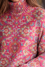 Annabelle | Col roulé en maille fleurie