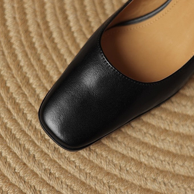 Oriel Leather Square Pumps