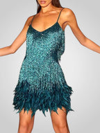 Matilda | Mini-robe à plumes