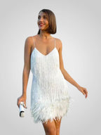 Matilda | Mini-robe à plumes