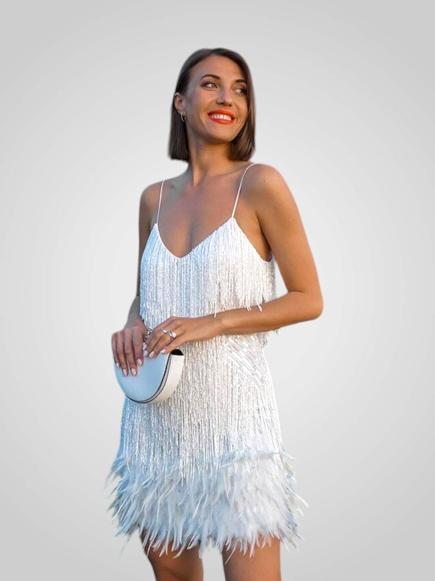 Matilda | Mini-robe à plumes