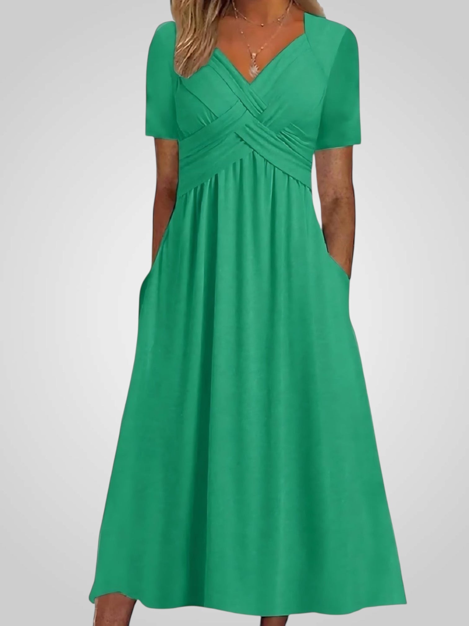 Carmen | Robe midi avec cache-ventre
