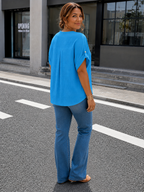 Elara™ | Luxe Pleated V-Neck Blouse