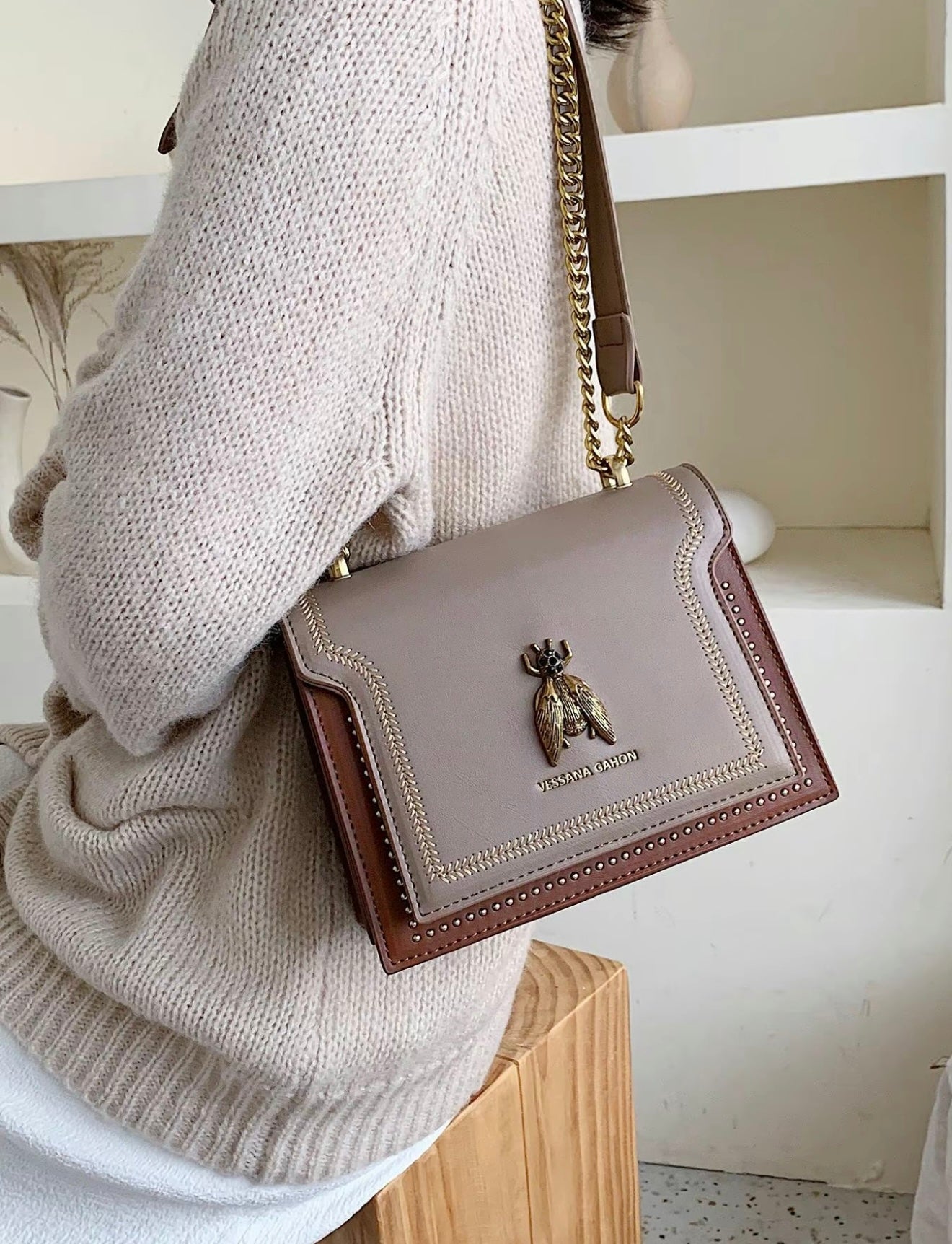 SIMONE™ - Sac à bandoulière de luxe intemporel