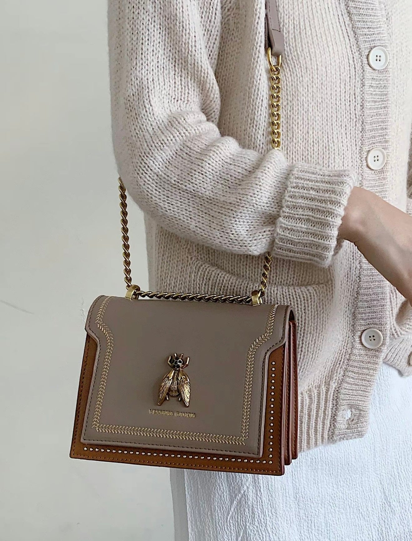 SIMONE™ - Sac à bandoulière de luxe intemporel