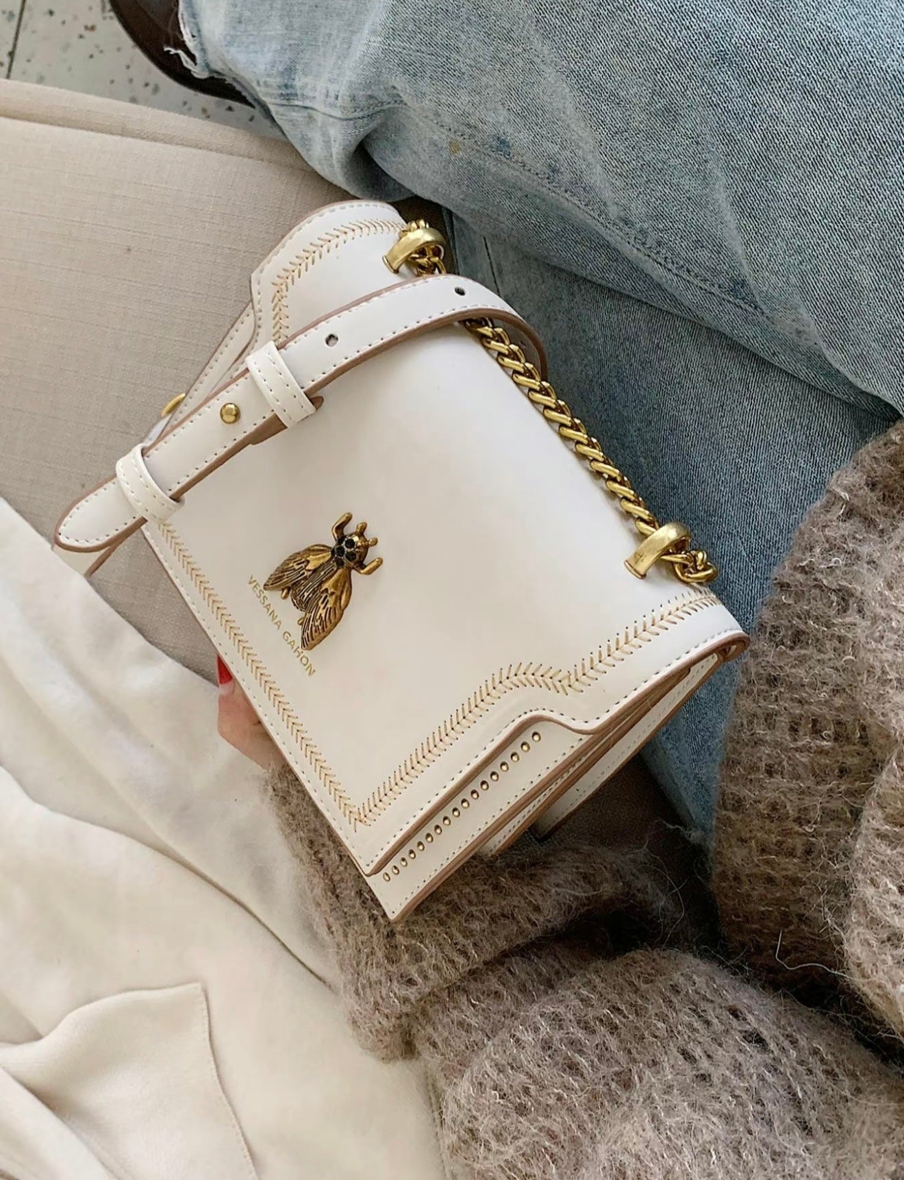 SIMONE™ - Sac à bandoulière de luxe intemporel