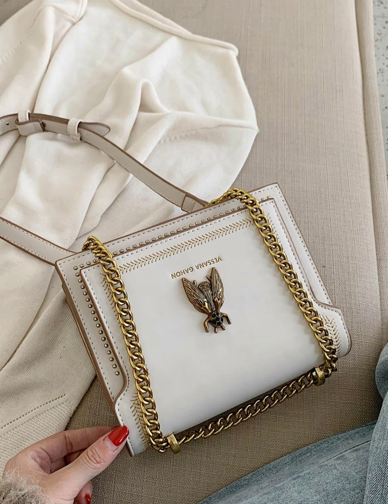 SIMONE™ - Sac à bandoulière de luxe intemporel