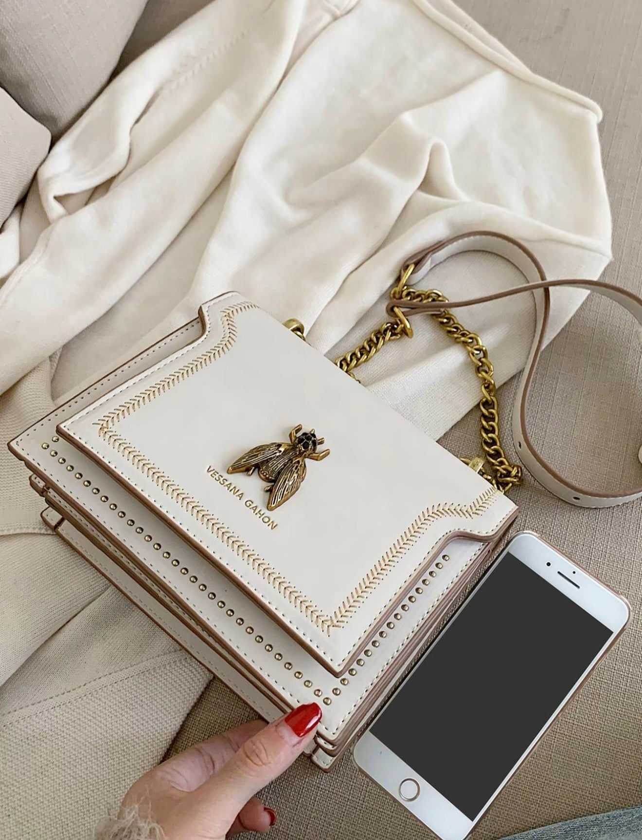 SIMONE™ - Sac à bandoulière de luxe intemporel