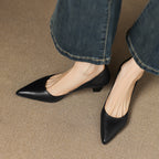 Calenne Leather Kitten Heels