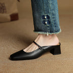 Meyra Leather Mules