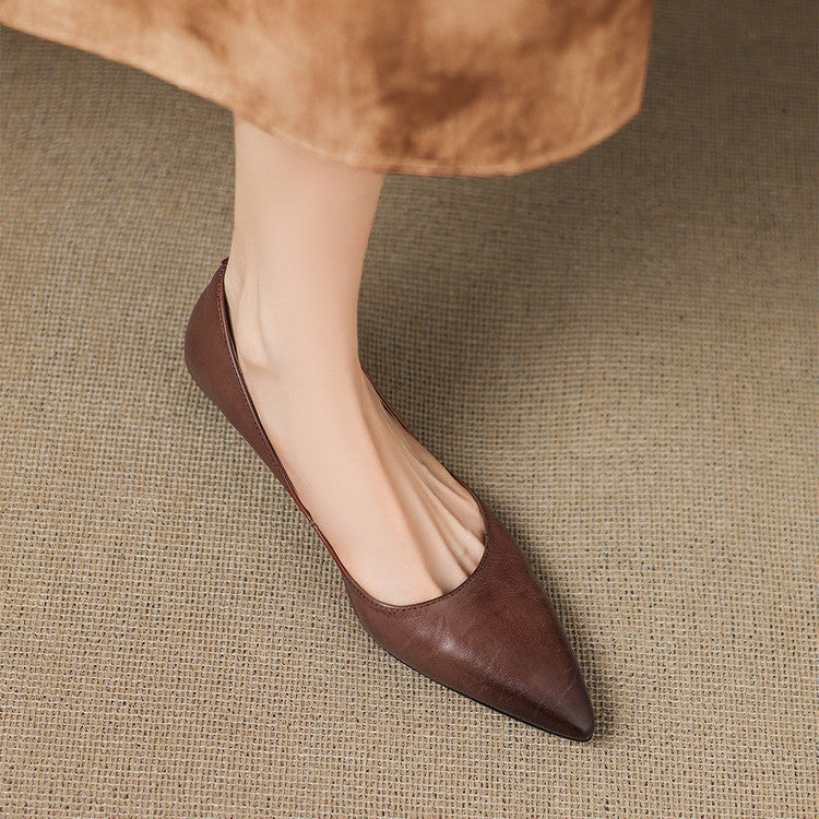 Arla Genuine Leather Flats