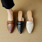 Marloe Pointed Leather Mules