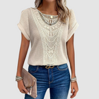 Aylin™ | Elegant Sheer Embroidered Top
