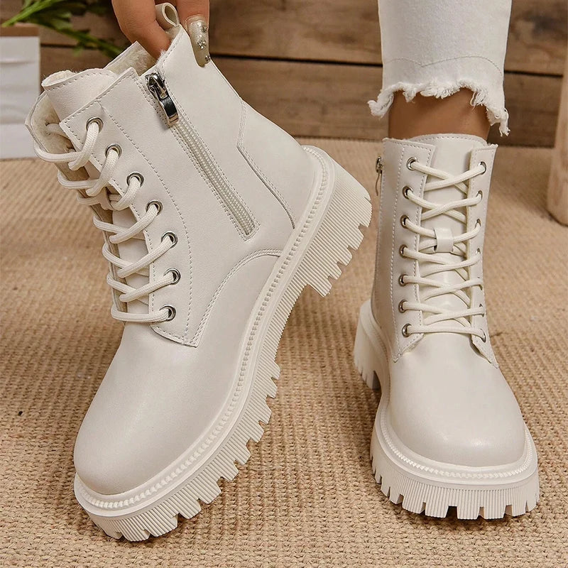 CHICPLUSH | Bottines lacées douillettes pour femme