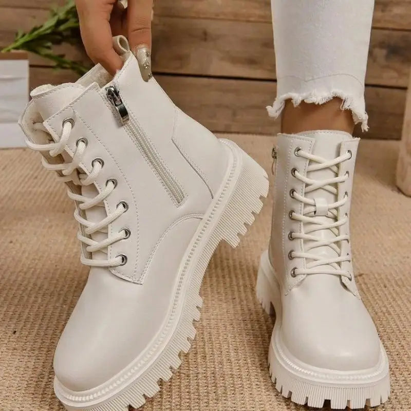 CHICPLUSH | Bottines lacées douillettes pour femme