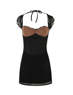ROBE COURTE NYOMI - NOIRE