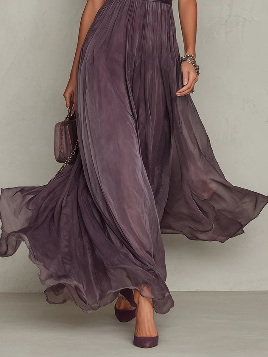 Ashley | Robe longue en mousseline vintage