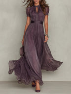 Ashley | Robe longue en mousseline vintage