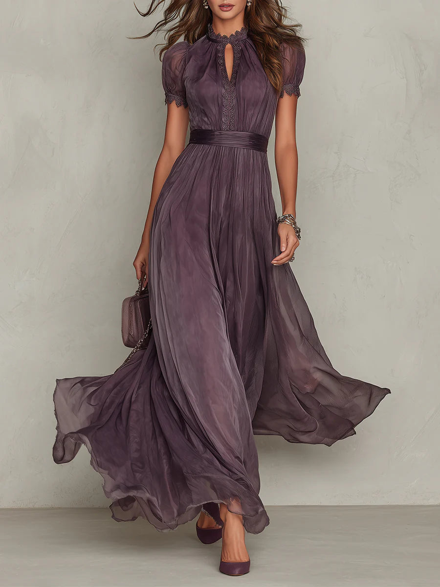 Ashley | Robe longue en mousseline vintage