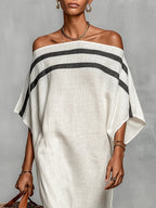Aveline | Maxi dress with off-shoulder and batwing sleeves