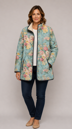 FINLEY | Quilted Printed Flower Jacket