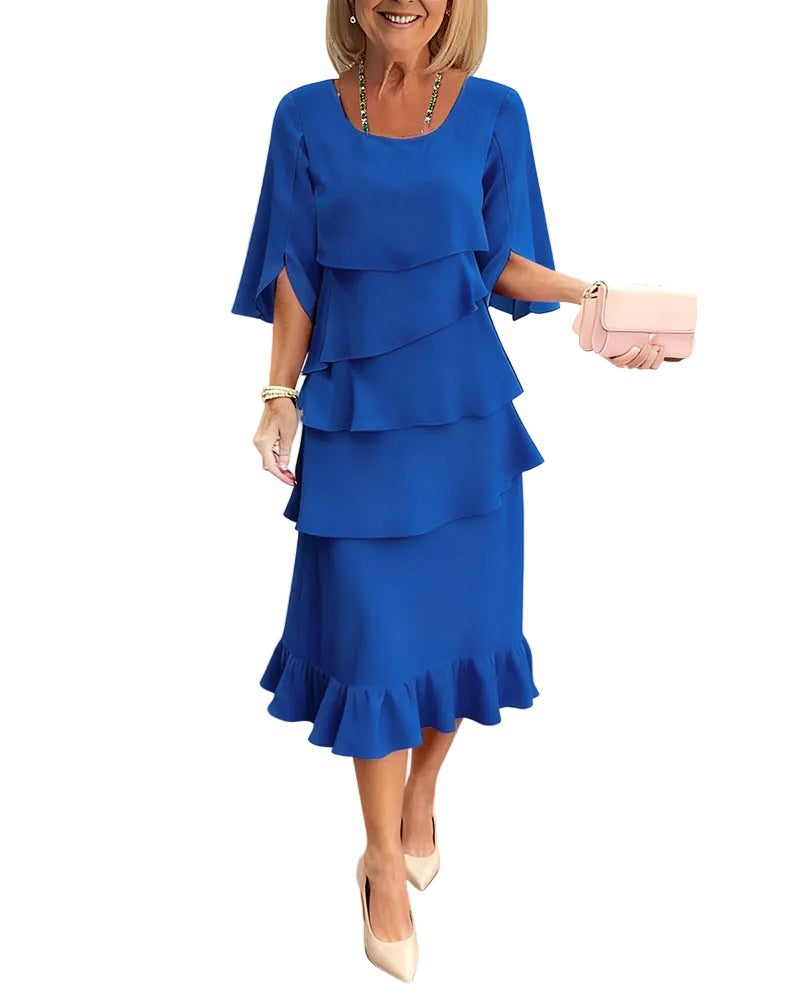 Sclarlett - Robe d'été chic en dentelle à volants