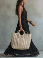 Marguerite | Bohemian Sleeveless Maxi Dress with Lace Trim