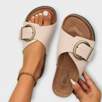 Sandales femme avec design buste et brides