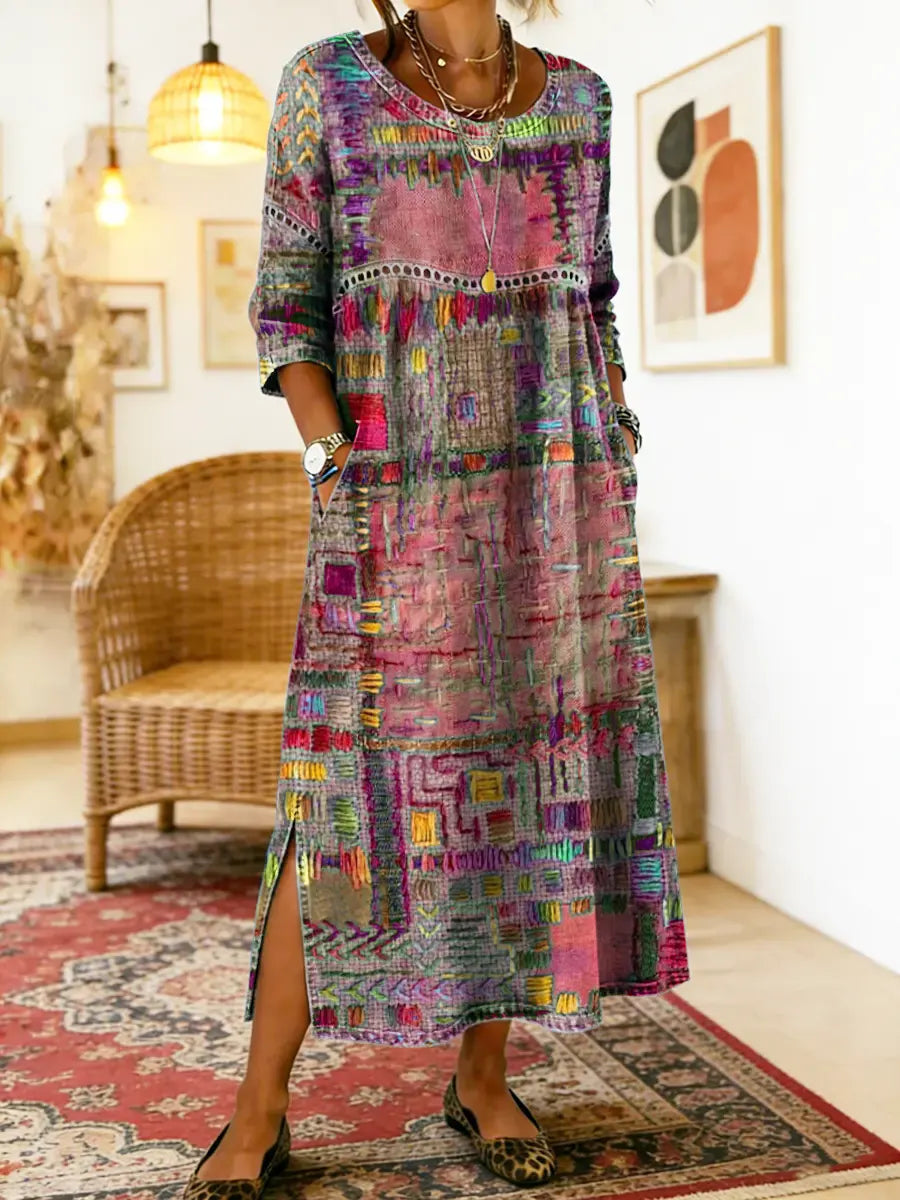 Joyce | Robe patchwork ethnique