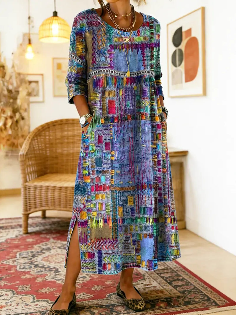 Joyce | Ethnic Patchwork Dress